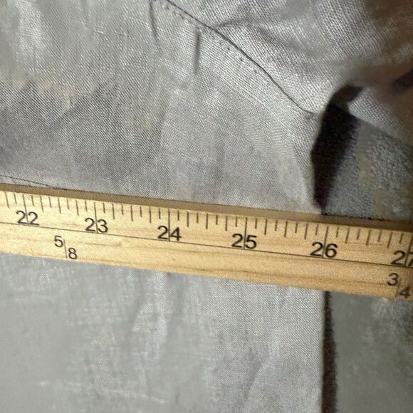 NWT J Jill Love 100% Linen Top Plus 2X Gray Lagenlook Essentials Zinc Sleeves - Picture 7 of 8